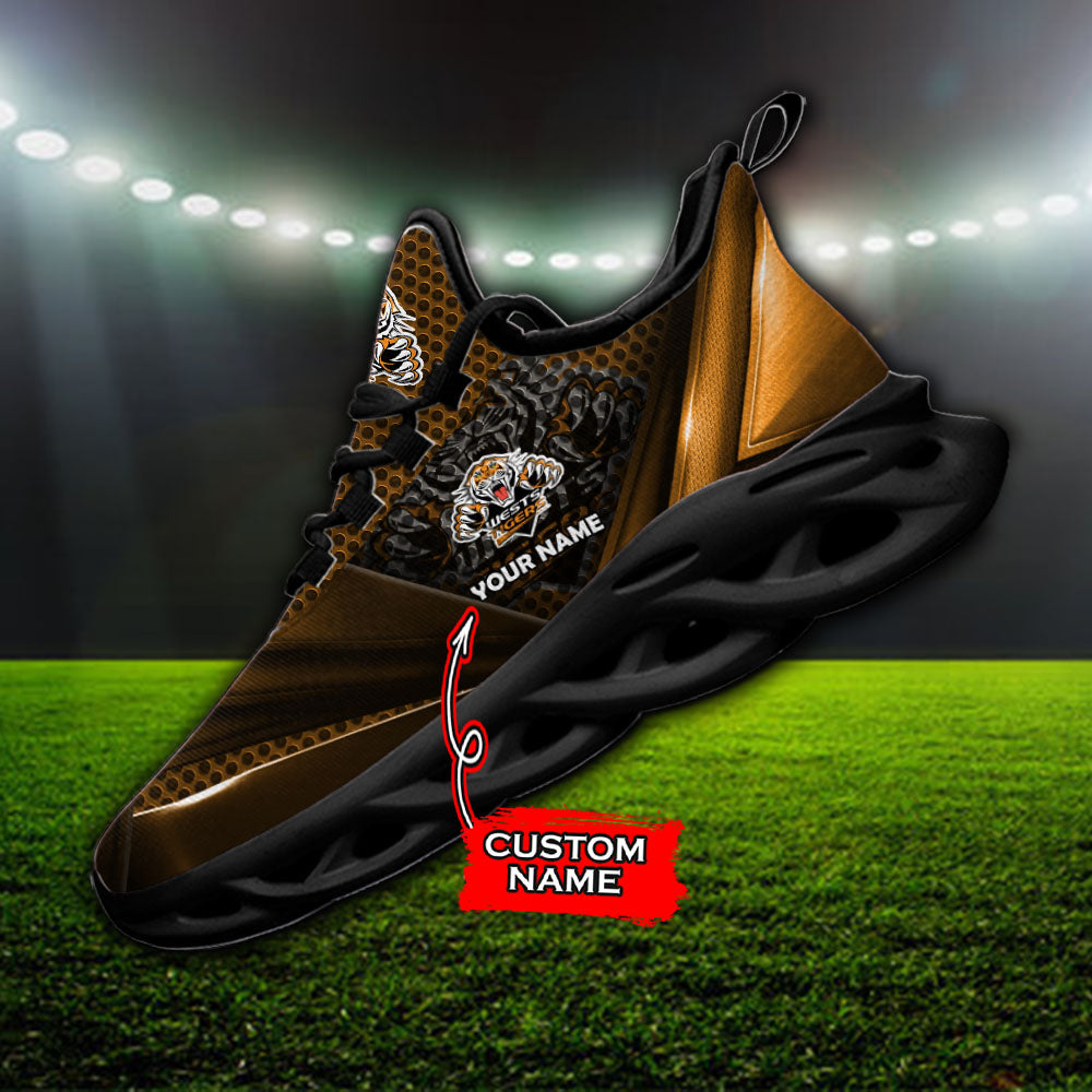 Ideafootwear Wests Tigers NRL Max Soul Shoes Sneakers For Men And Women