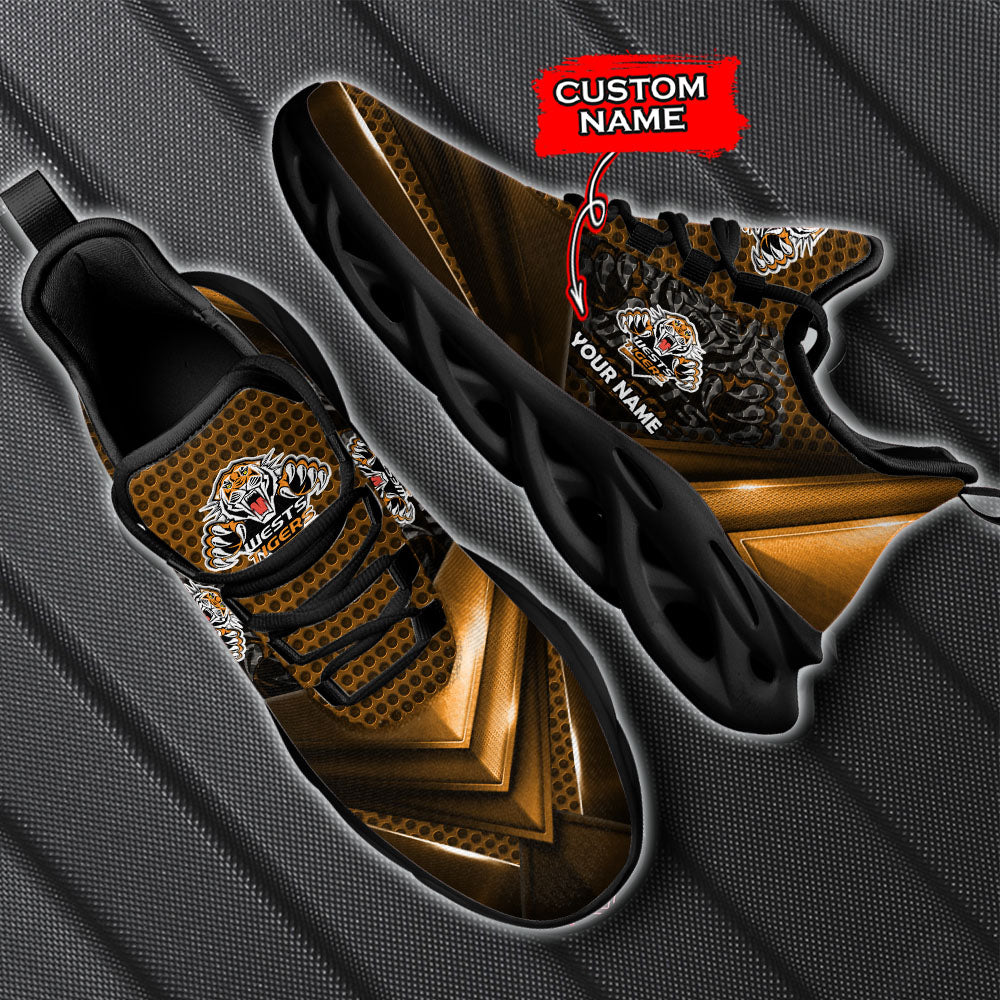 Ideafootwear Wests Tigers NRL Max Soul Shoes Sneakers For Men And Women