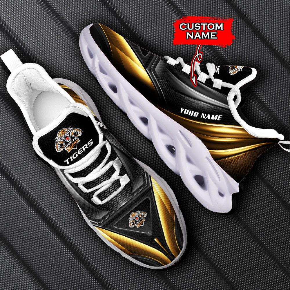 Ideafootwear Wests Tigers NRL Max Soul Shoes Sneakers For Men And Women