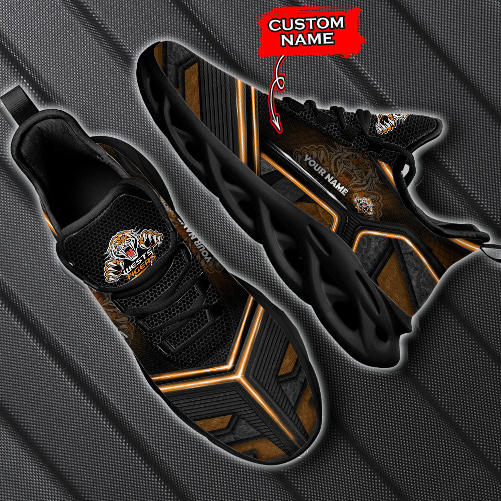 Ideafootwear Wests Tigers NRL Max Soul Shoes Sneakers For Men And Women