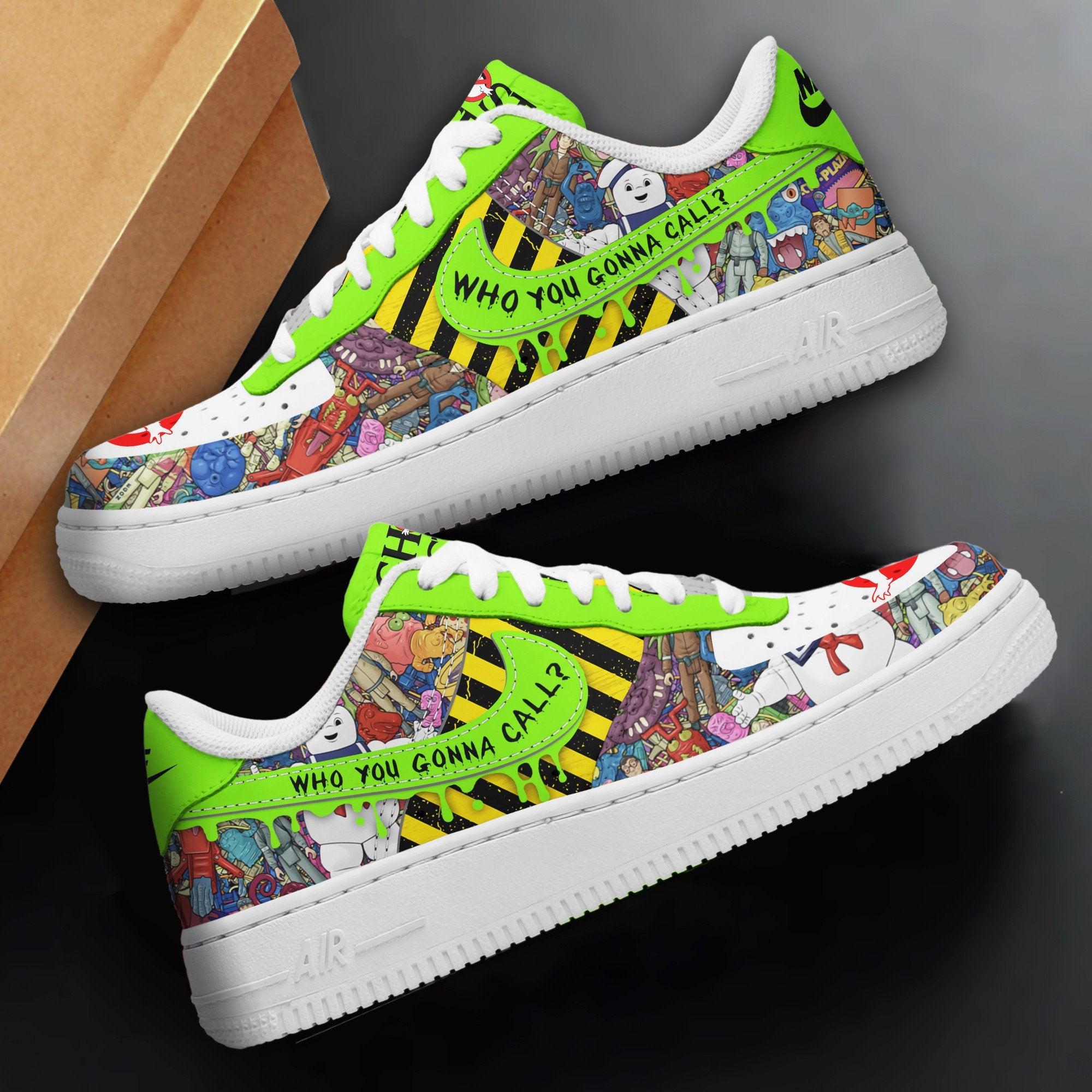 Ideafootwear Who You Gonna Call Air Low-Top Sneakers Shoes For Men And Women