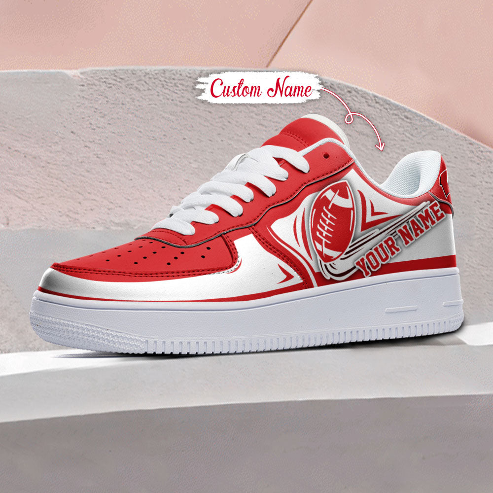 Ideafootwear Wisconsin Badgers NCAA Air Low-Top Sneakers Shoes For Men And Women