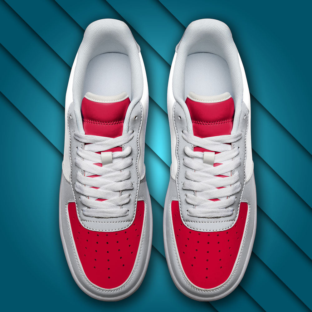 Ideafootwear Wisconsin Badgers NCAA Air Low-Top Sneakers Shoes For Men And Women