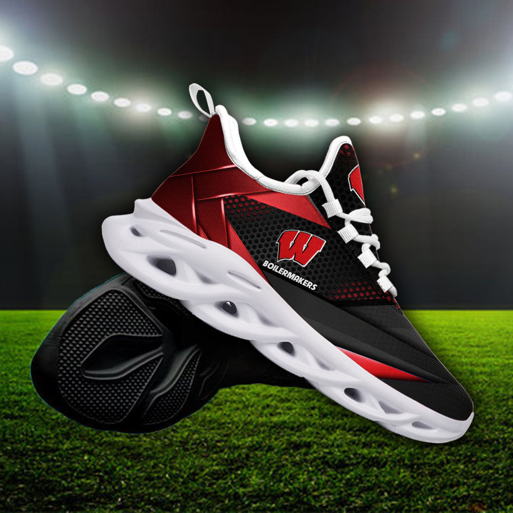 Ideafootwear Wisconsin Badgers NCAA Max Soul Shoes Sneakers For Men And Women