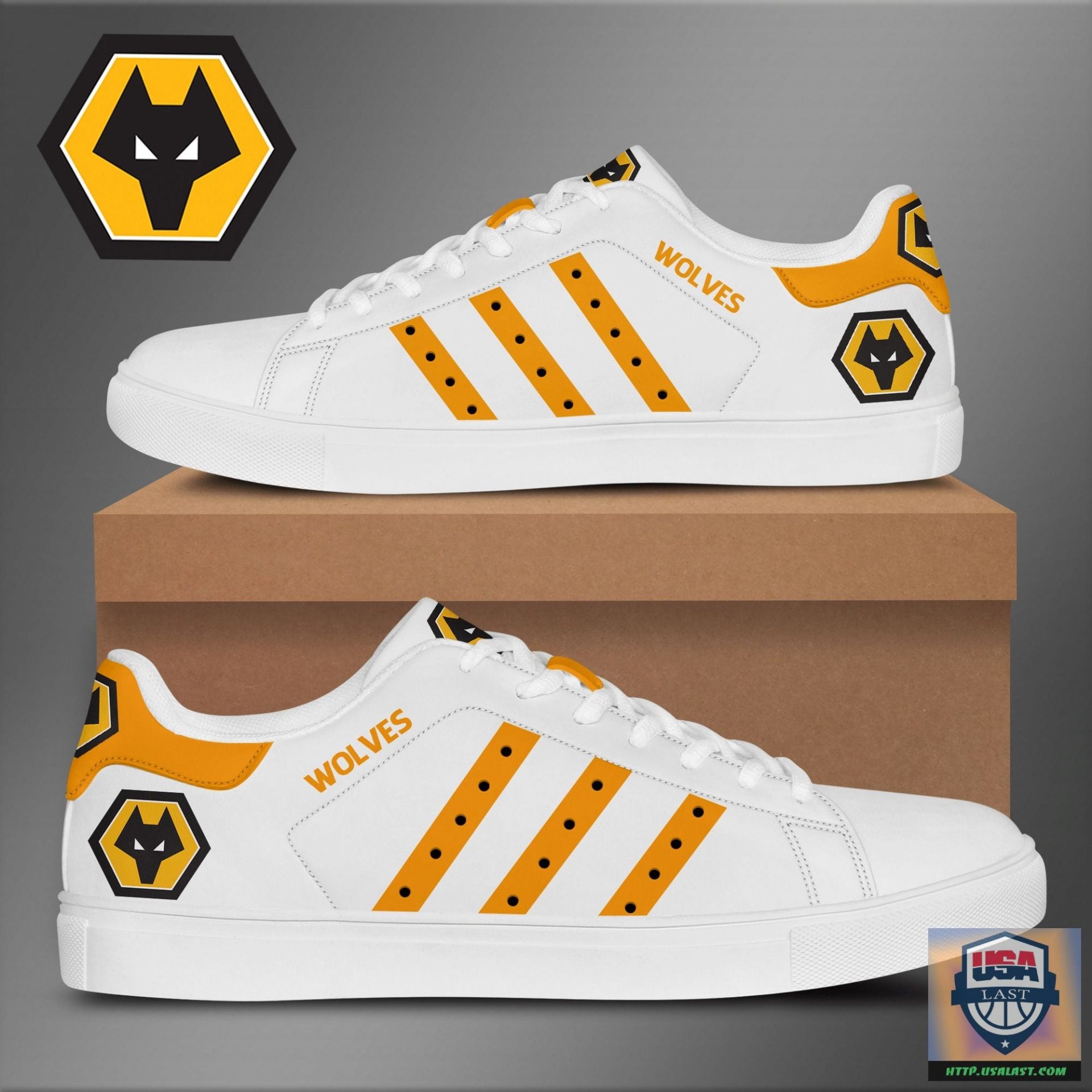 Ideafootwear Wolverhampton Wanderers FC Skate Stan Shoes Sneakes For Men And Women
