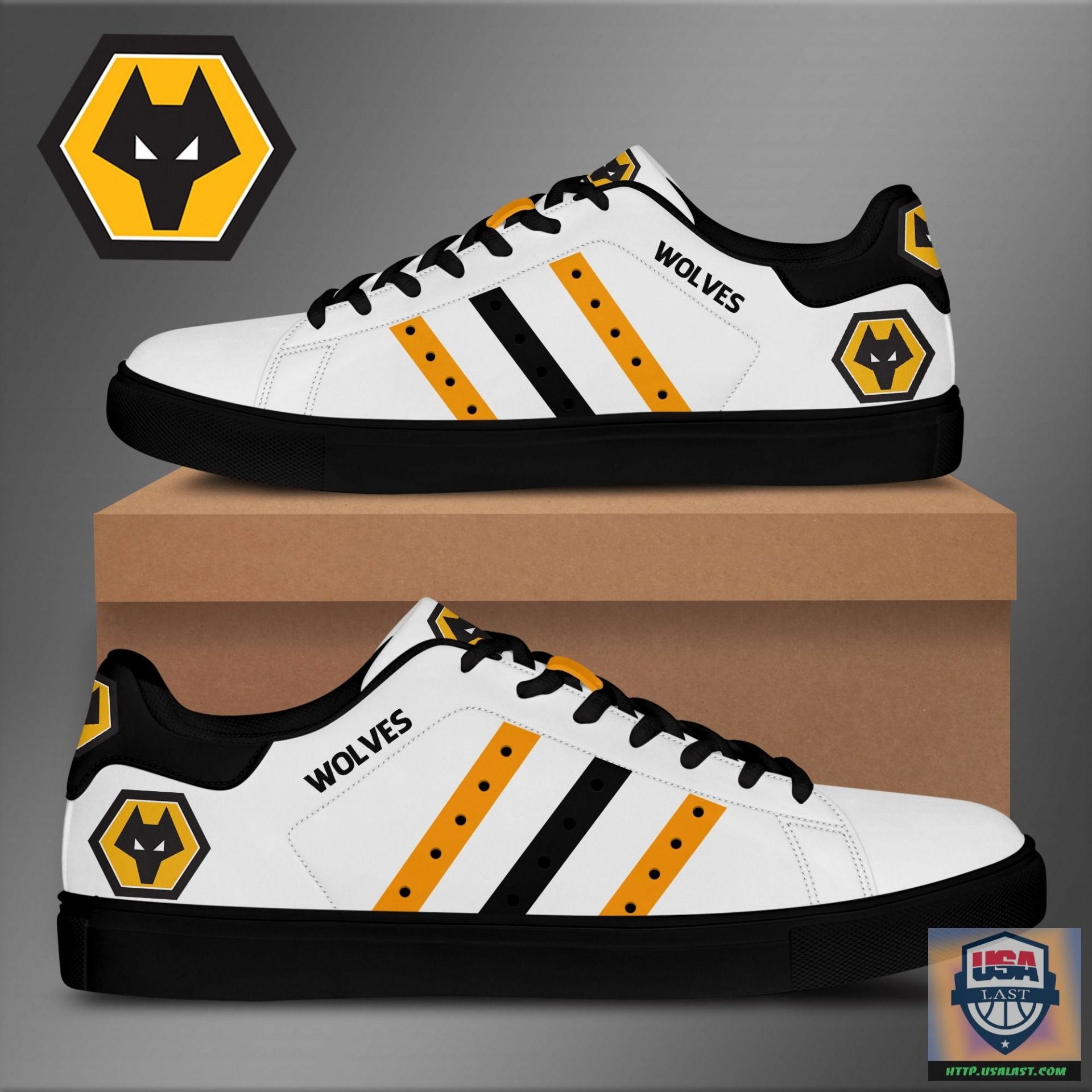 Ideafootwear Wolverhampton Wanderers FC Skate Stan Shoes Sneakes For Men And Women