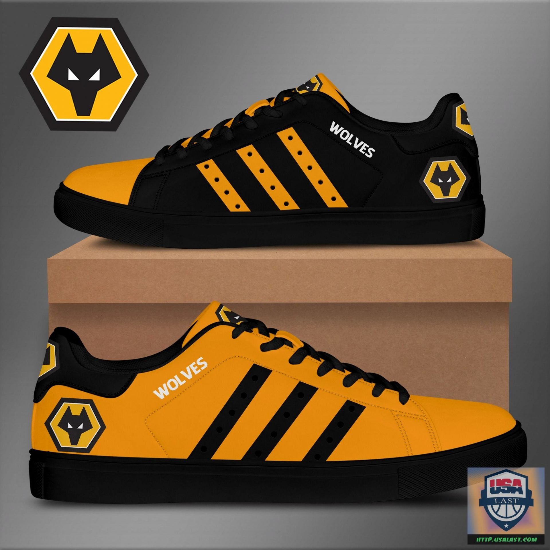 Ideafootwear Wolverhampton Wanderers FC Skate Stan Shoes Sneakes For Men And Women