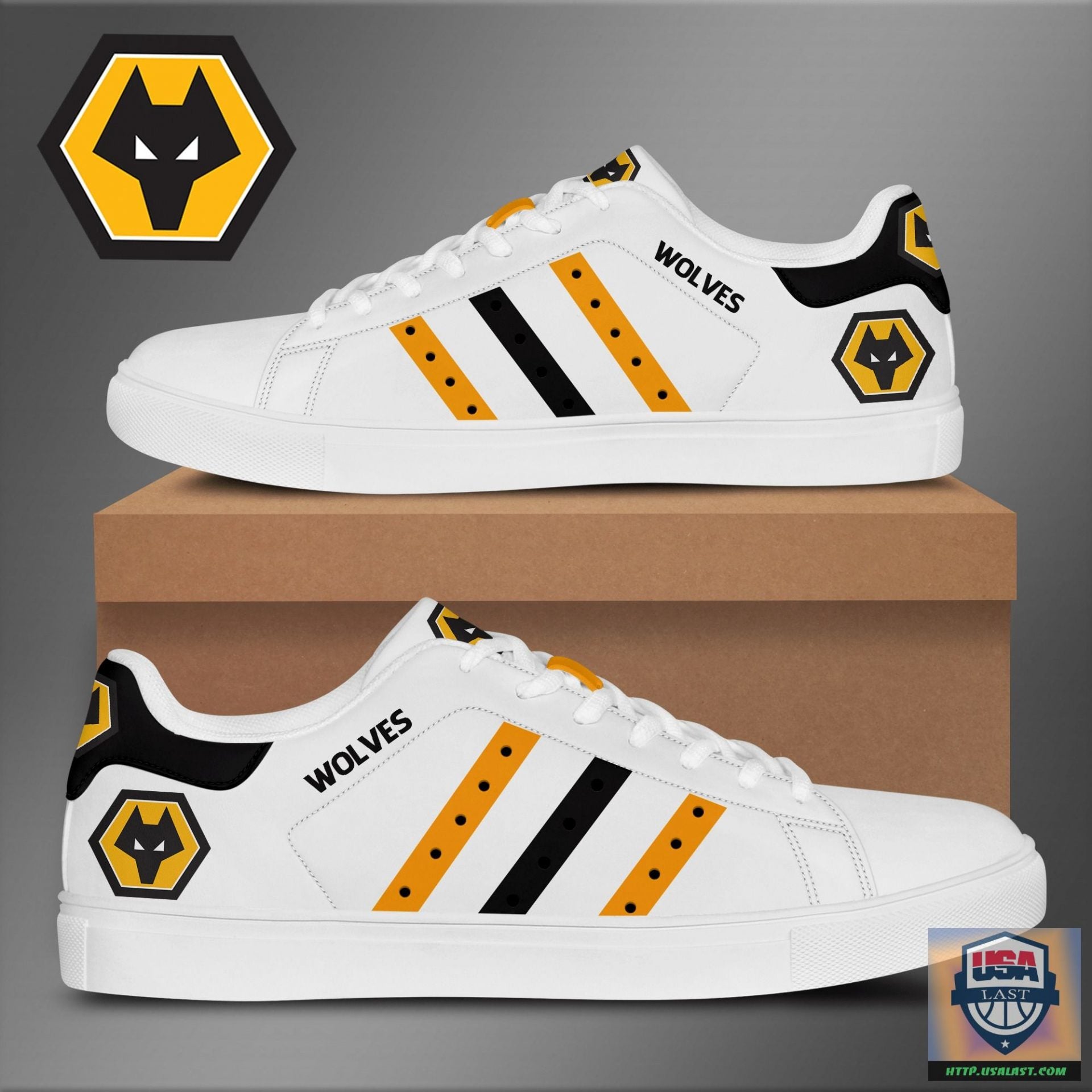 Ideafootwear Wolverhampton Wanderers FC Skate Stan Shoes Sneakes For Men And Women