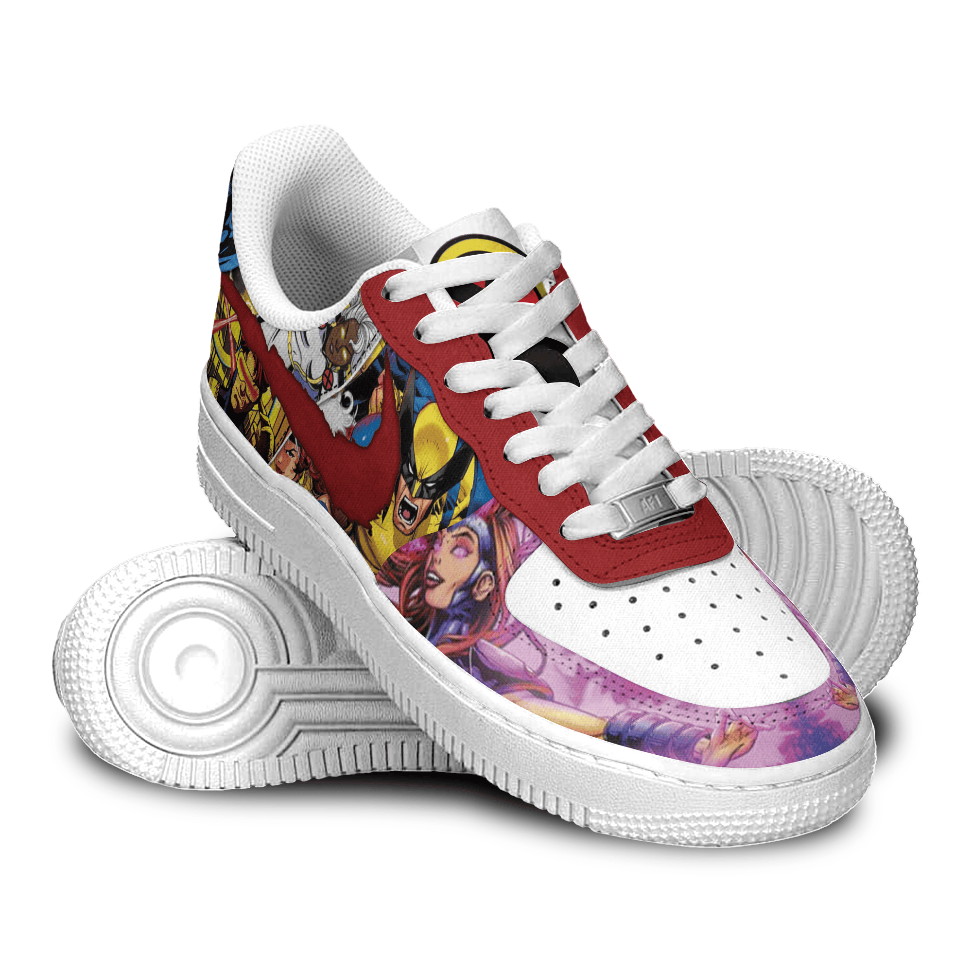 Ideafootwear Wolverine Deadpool Air Low-Top Sneakers Shoes For Men And Women