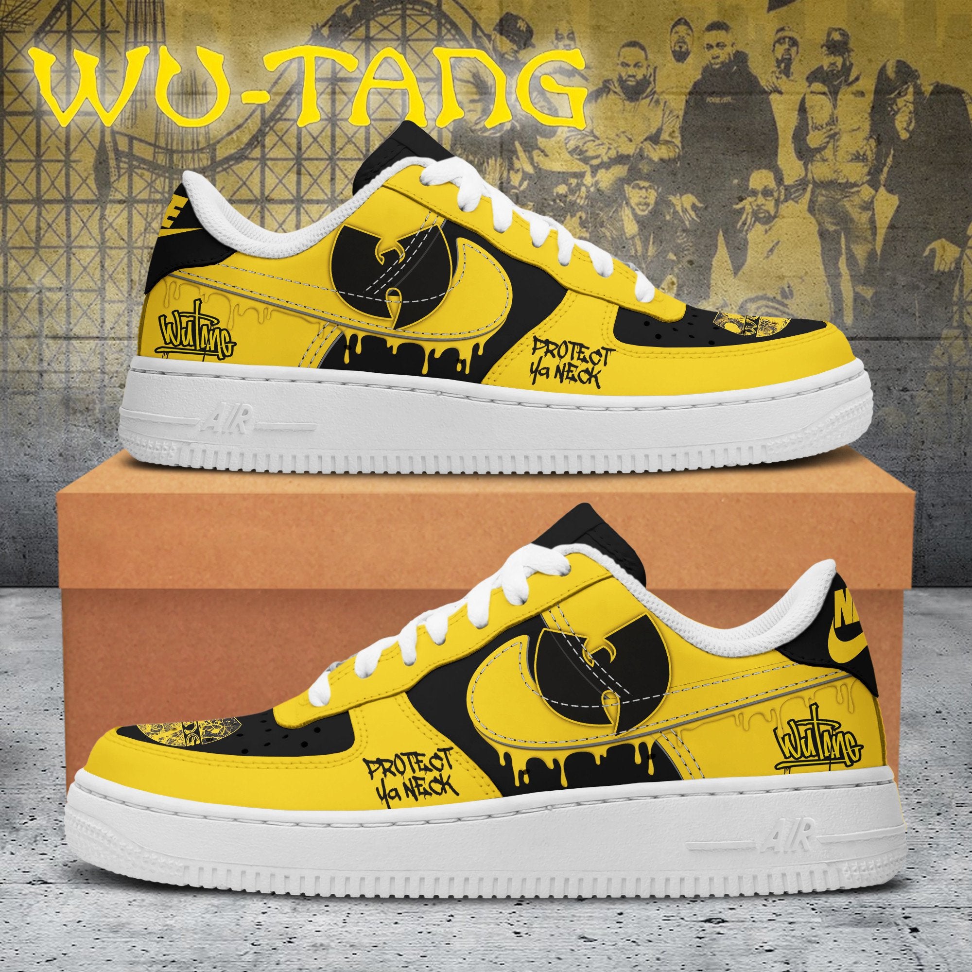 Ideafootwear Wu Tang Clan Air Low-Top Sneakers Shoes For Men And Women