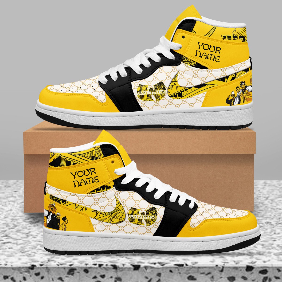 Ideafootwear Wu Tang Clan AJ1 High Sneakers Shoes For Men And Women