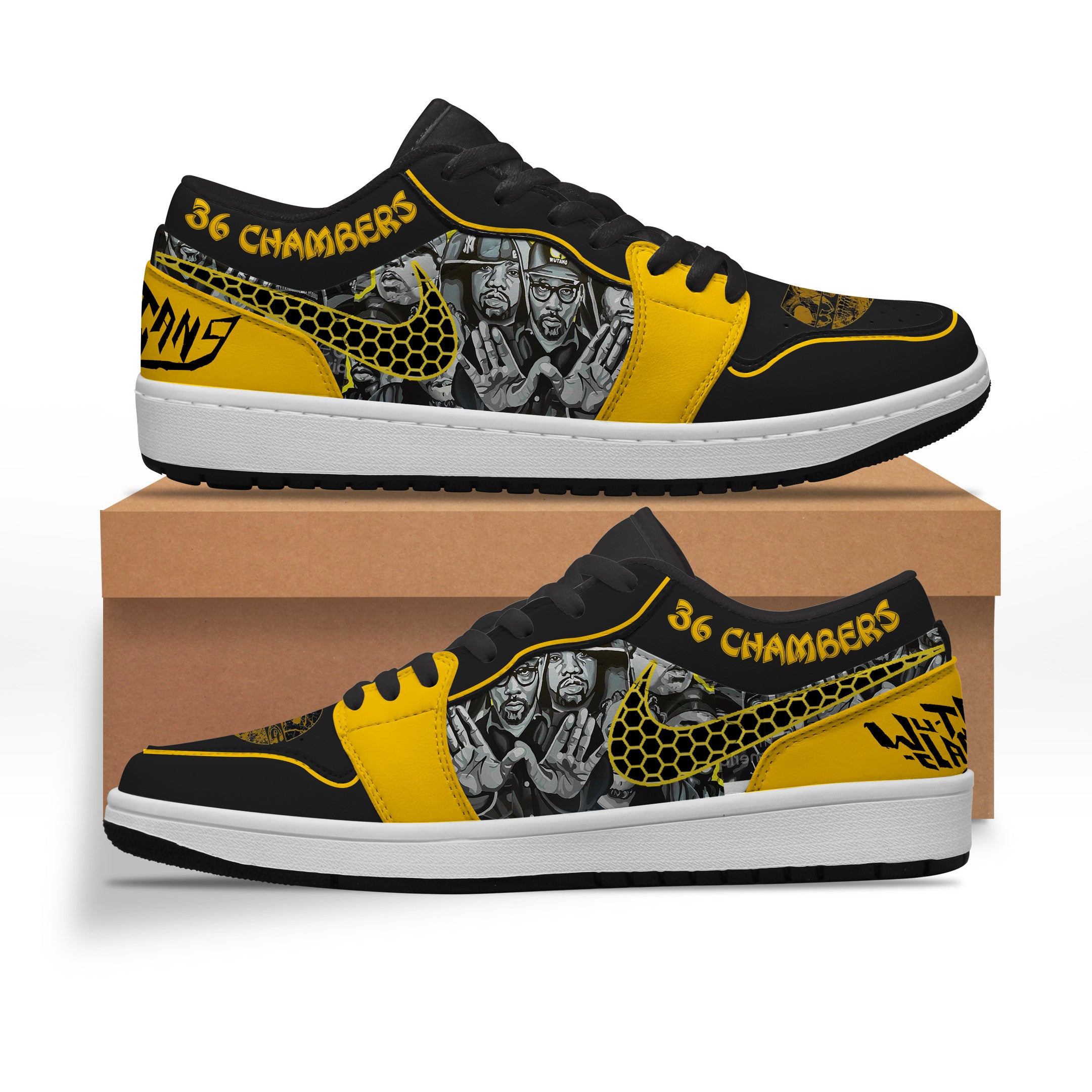 Ideafootwear Wu Tang Clan AJ1 Low Sneakers Shoes For Men And Women