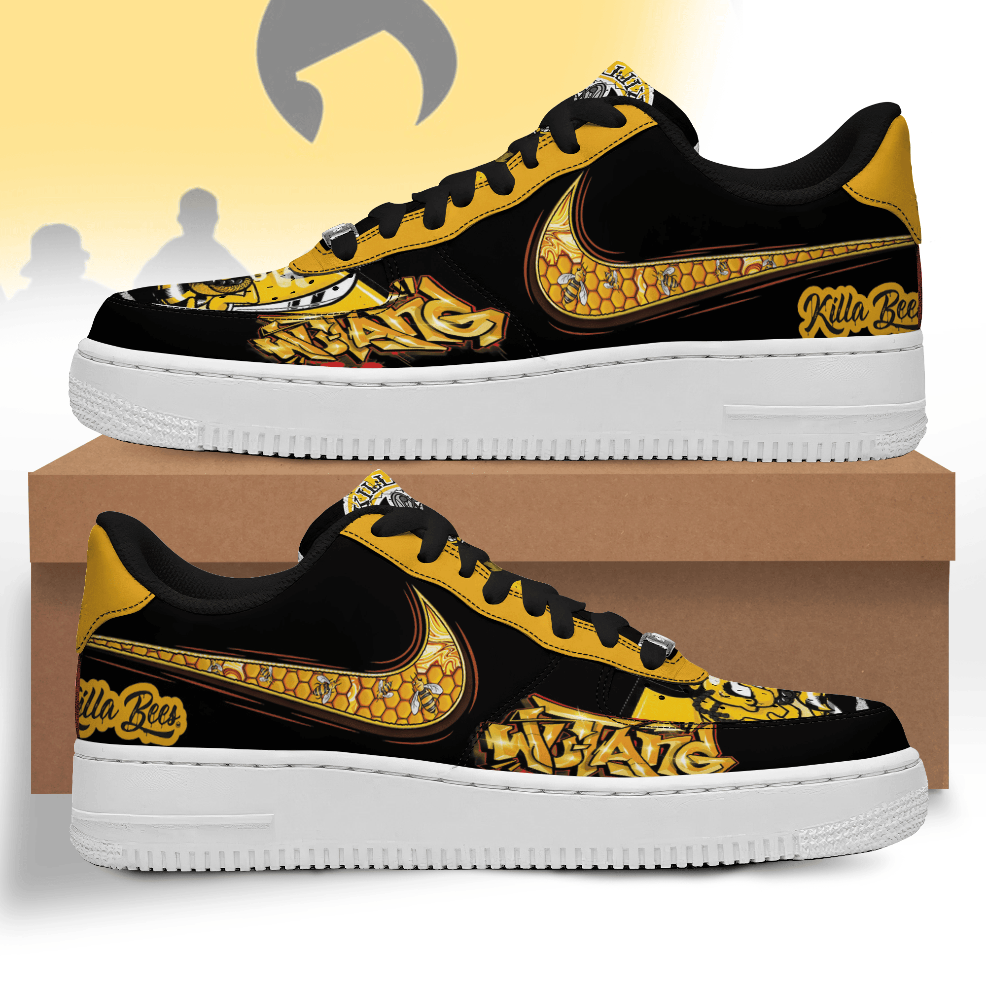 Ideafootwear Wu-Tang Killa Beez Air Low-Top Sneakers Shoes For Men And Women