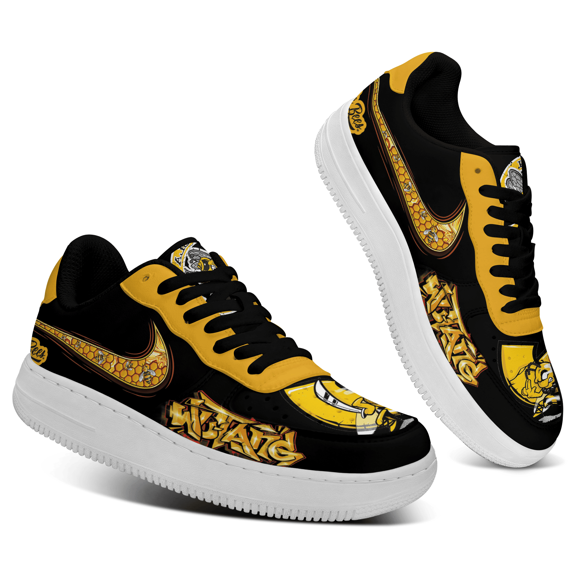 Ideafootwear Wu-Tang Killa Beez Air Low-Top Sneakers Shoes For Men And Women