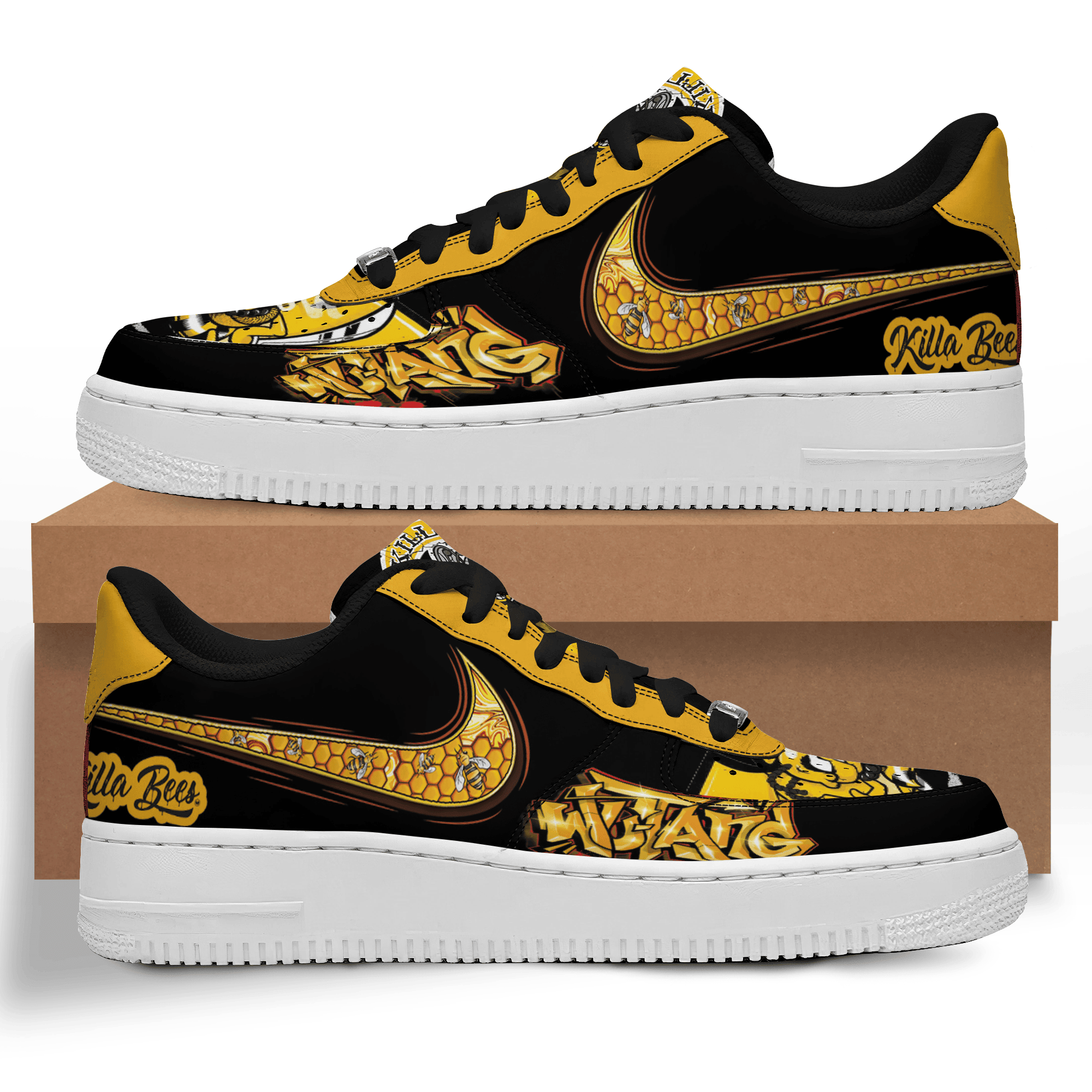 Ideafootwear Wu-Tang Killa Beez Air Low-Top Sneakers Shoes For Men And Women