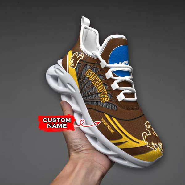 Ideafootwear Wyoming Cowboys NCAA Max Soul Shoes Sneakers For Men And Women