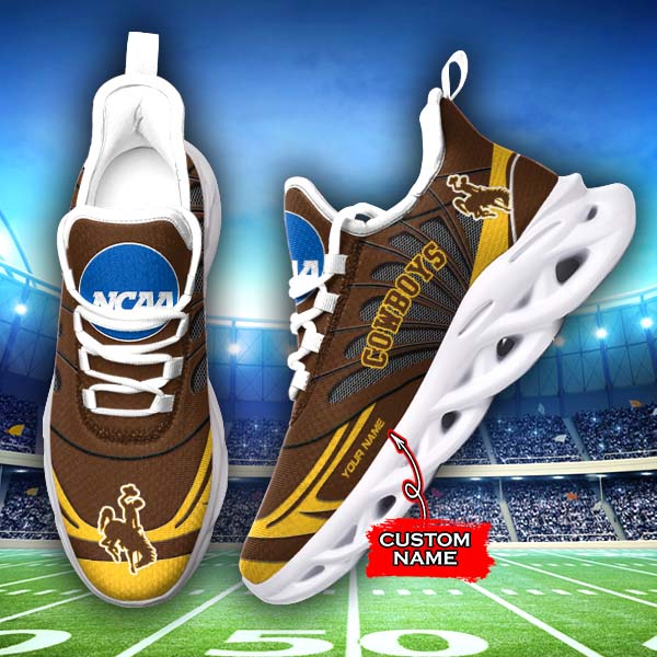 Ideafootwear Wyoming Cowboys NCAA Max Soul Shoes Sneakers For Men And Women