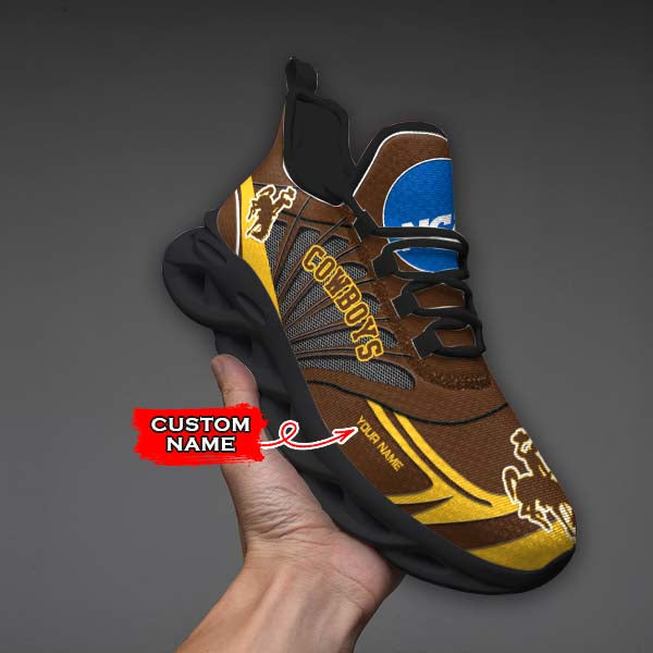 Ideafootwear Wyoming Cowboys NCAA Max Soul Shoes Sneakers For Men And Women