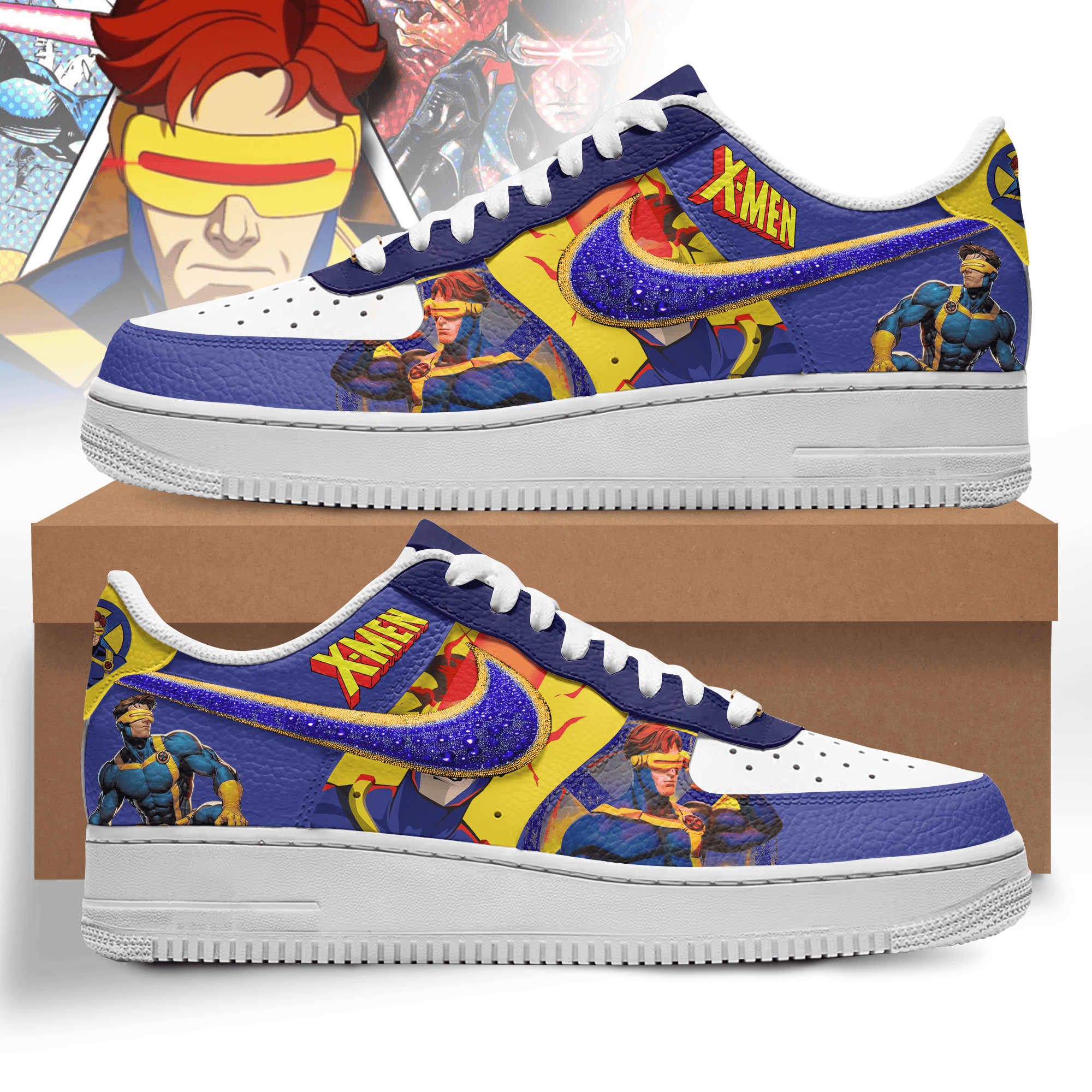 Ideafootwear X-Men Air Low-Top Sneakers Shoes For Men And Women