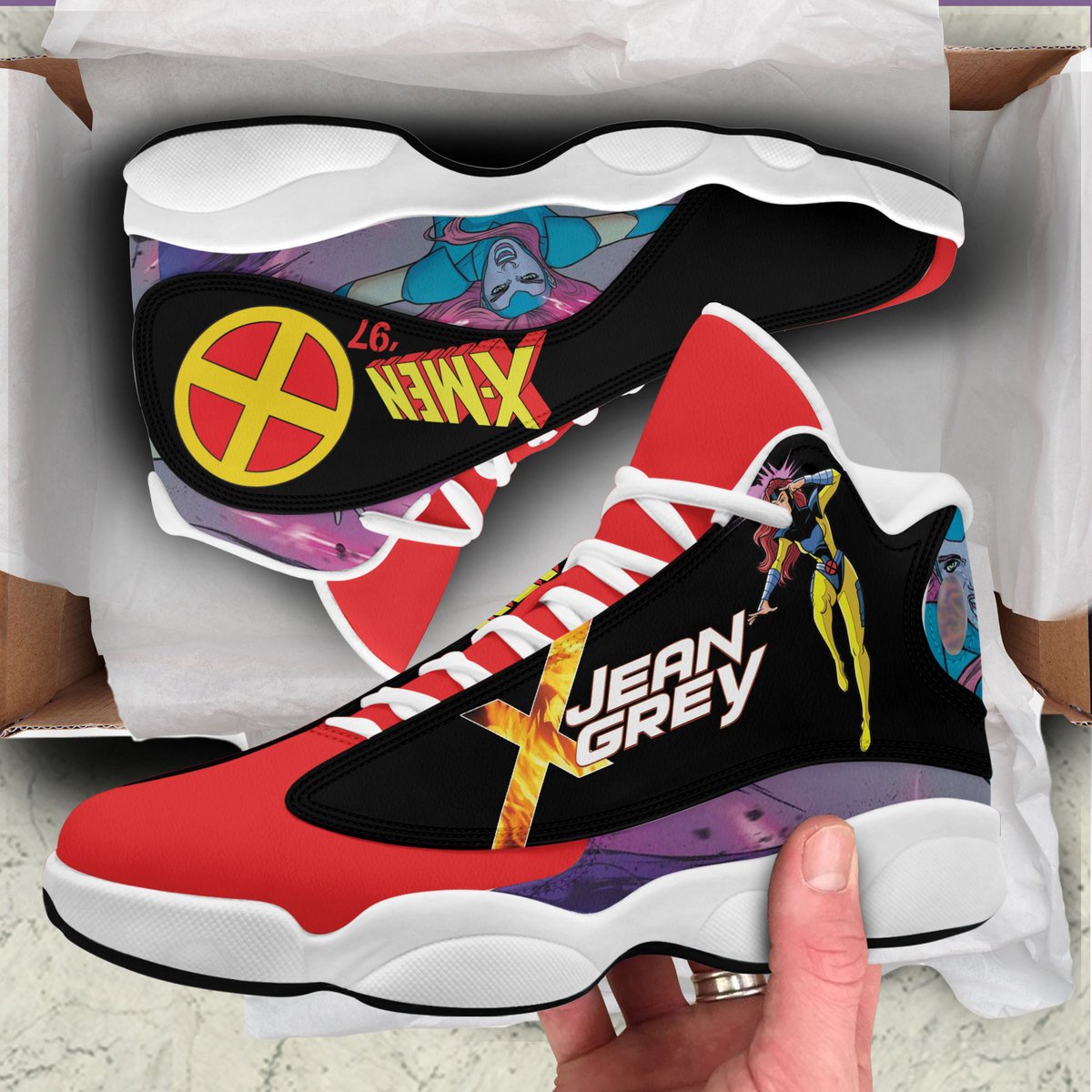 Ideafootwear X-Men AJ13 Sneakers Shoes For Men And Women