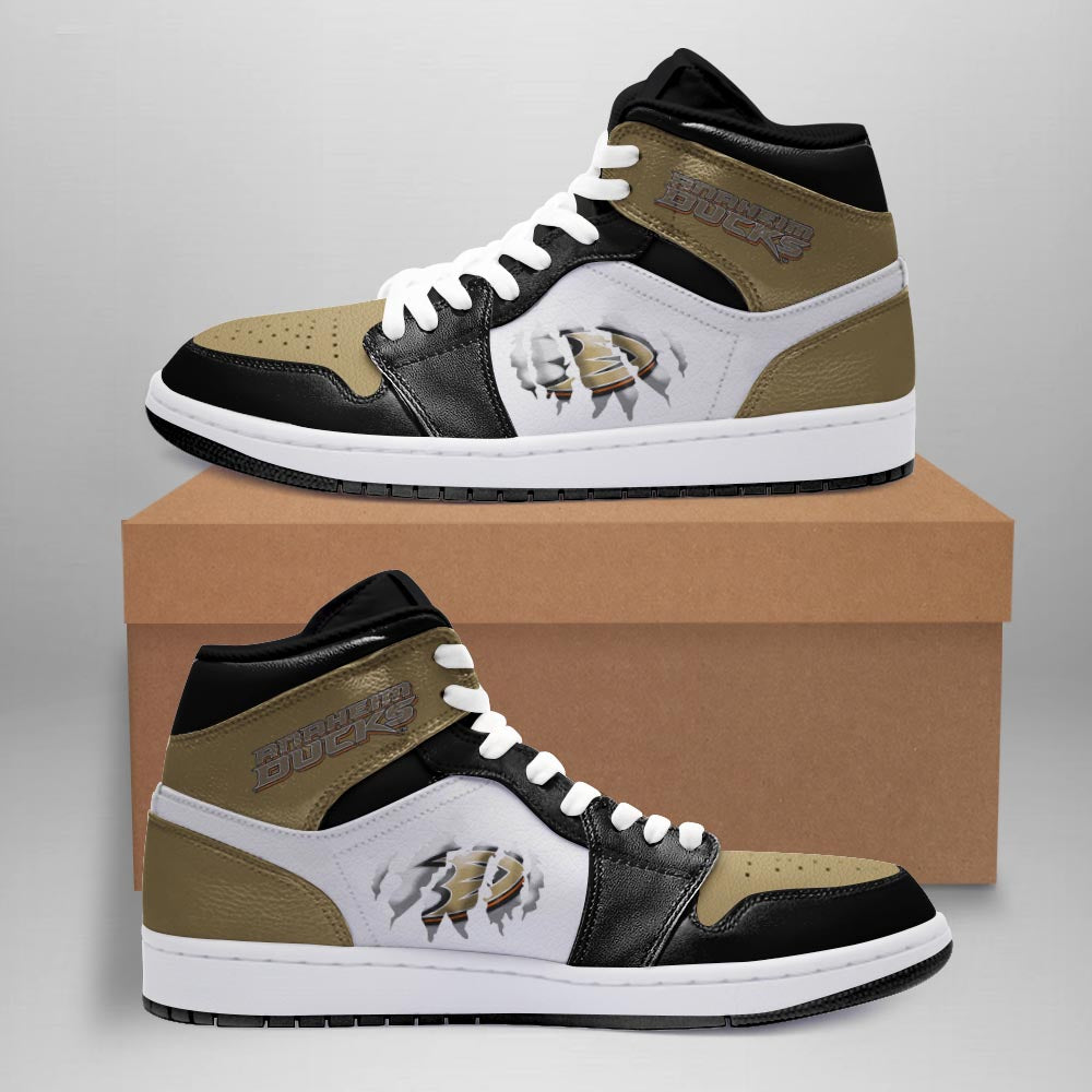 Ideafootwear Anaheim Ducks AJ1 High Sneakers Shoes For Men And Women 3