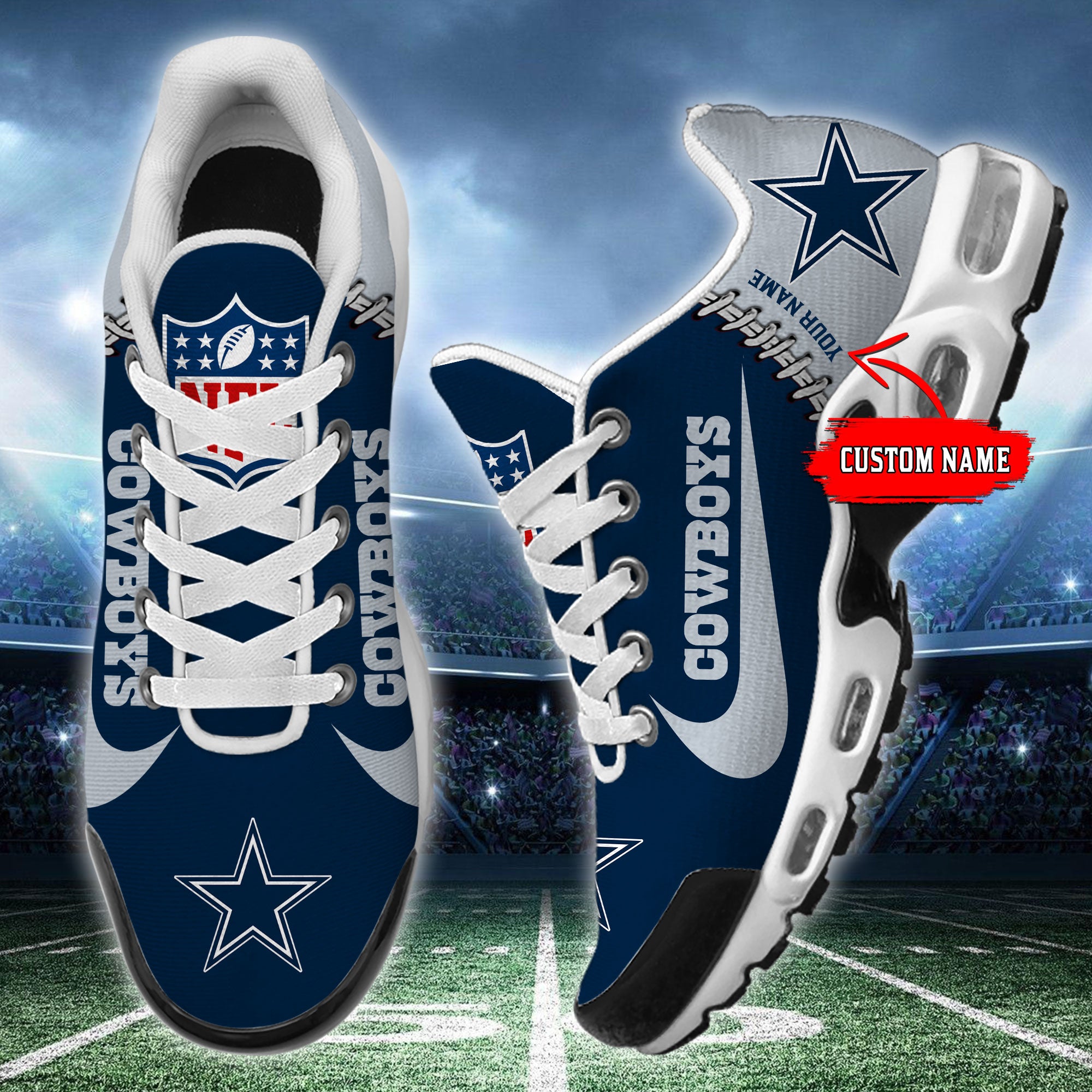Ideafootwear Dallas Cowboys TN Shoes Sneakers For Men And Women