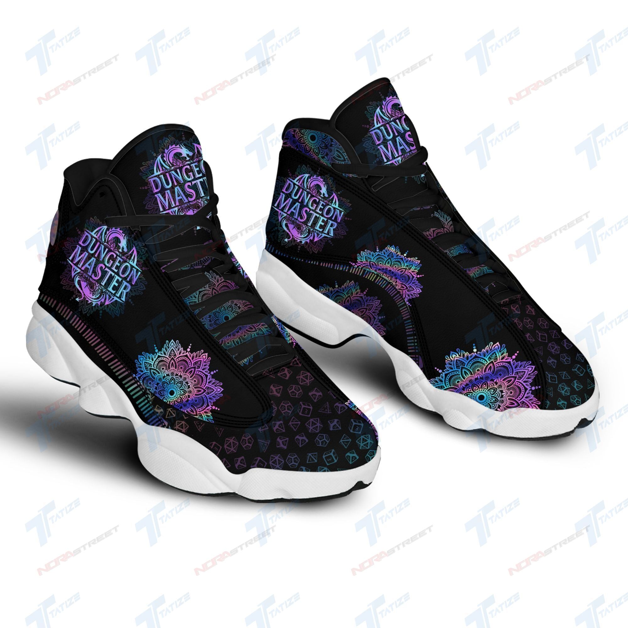 Ideafootwear Dungeon Dragon AJ13 Sneakers Shoes For Men And Women 1