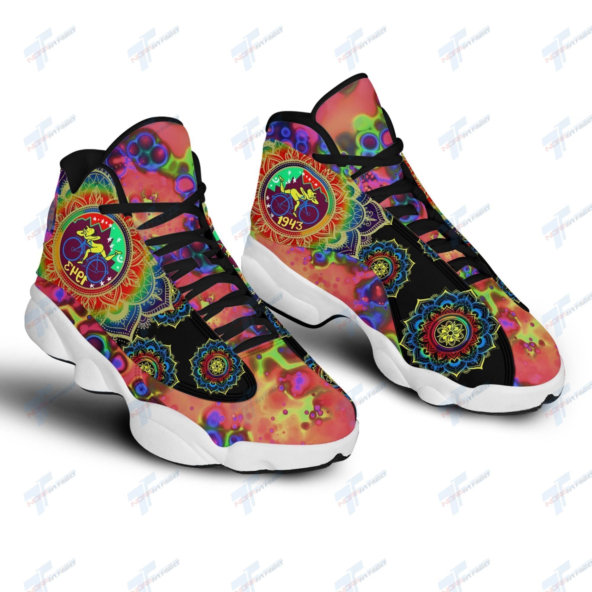 Ideafootwear Funny Mandala Mushroom AJ13 Sneakers Shoes For Men And Women 2