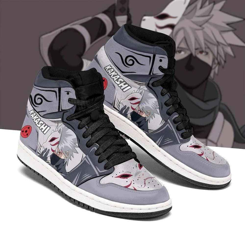 Ideafootwear Hatake Kakashi Anbu AJ1 High Sneakers Shoes For Men And Women 1