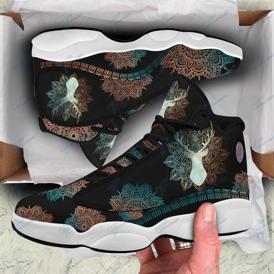 Ideafootwear Hunting Mandala AJ13 Sneakers Shoes For Men And Women 1