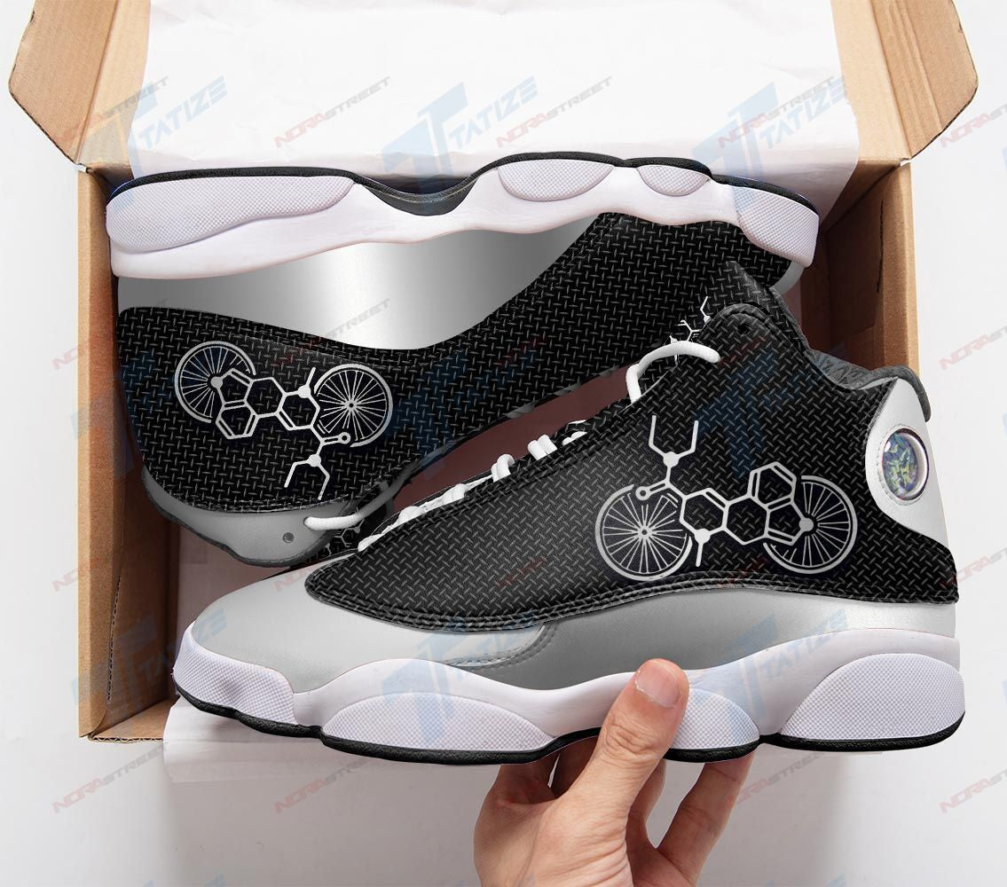 Ideafootwear Lsd Bicycle Silver Metal AJ13 Sneakers Shoes For Men And Women 1