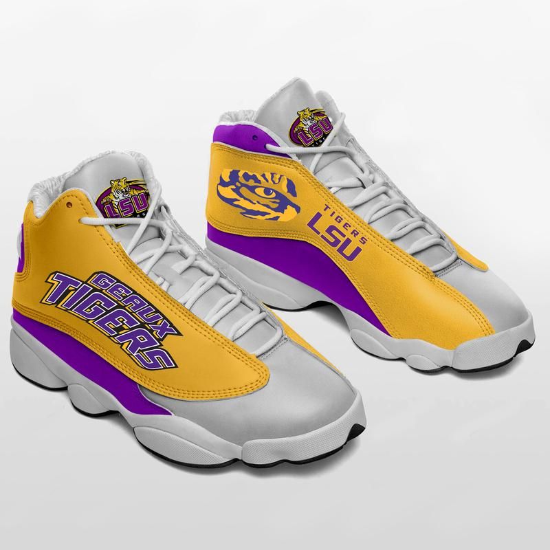 Ideafootwear LSU Tigers AJ13 Sneakers Shoes For Men And Women 5