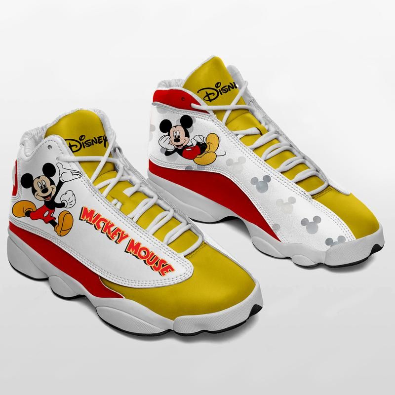 Ideafootwear Mickey Mouse AJ13 Sneakers Shoes For Men And Women 2