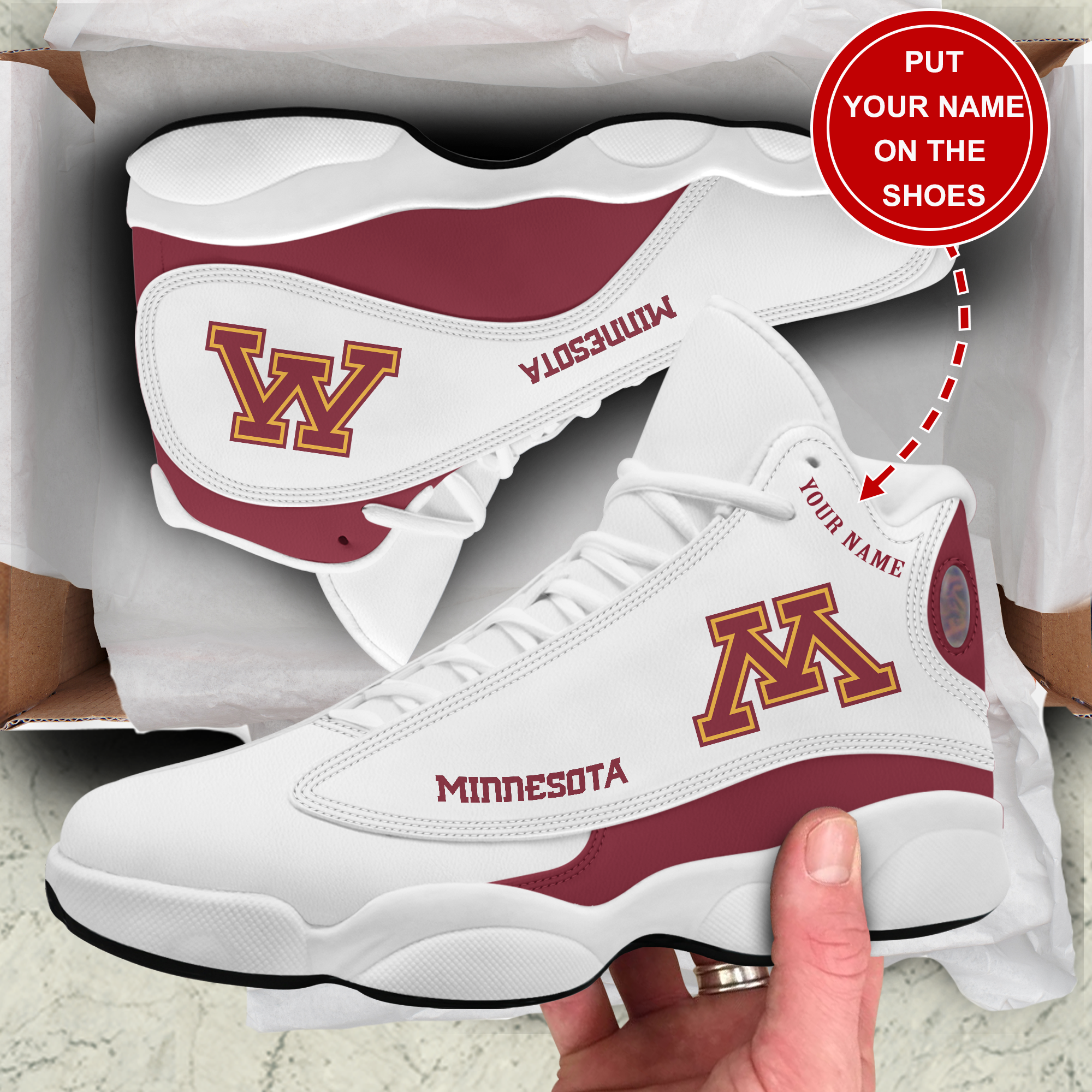 Ideafootwear Minnesota Golden Gophers AJ13 Sneakers Shoes For Men And Women 1