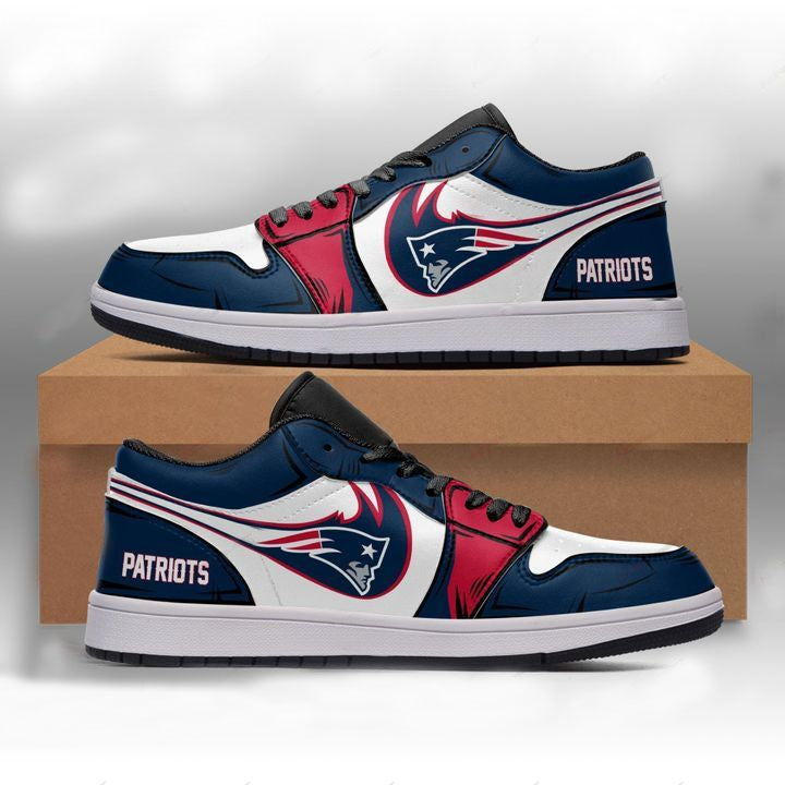 Ideafootwear New England Patriots AJ1 High Sneakers Shoes For Men And Women 7