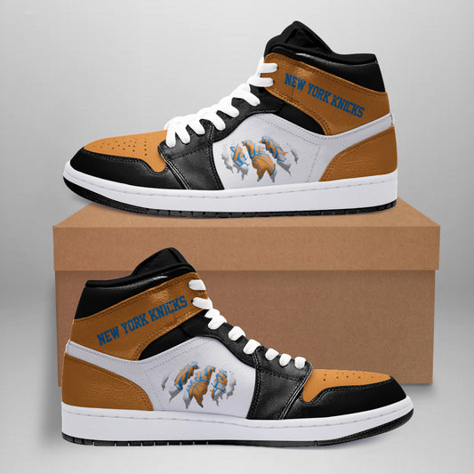 Ideafootwear New York Knicks AJ1 High Sneakers Shoes For Men And Women 4