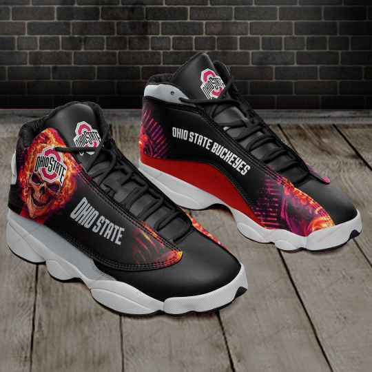 Ideafootwear Ohio State Buckeyes AJ13 Sneakers Shoes For Men And Women 5