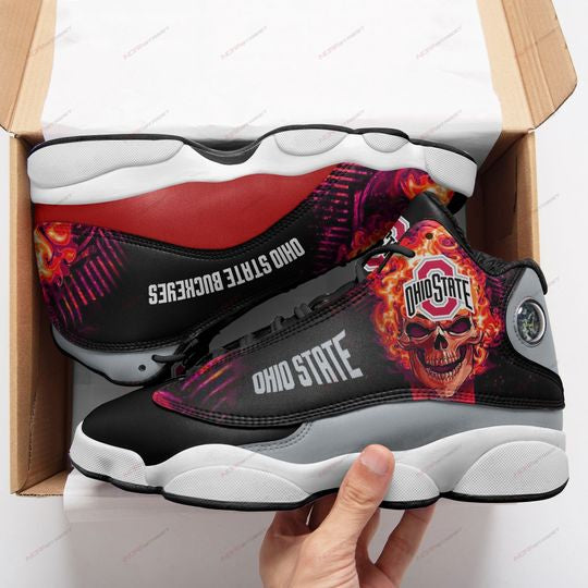 Ideafootwear Ohio State Buckeyes AJ13 Sneakers Shoes For Men And Women 5