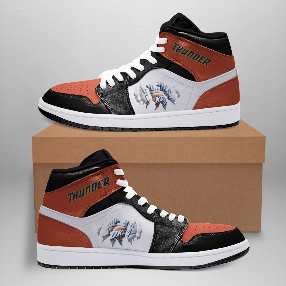 Ideafootwear Oklahoma City Thunder AJ1 High Sneakers Shoes For Men And Women 5