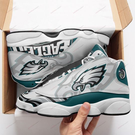 Ideafootwear Philadelphia Eagles AJ13 Sneakers Shoes For Men And Women 5