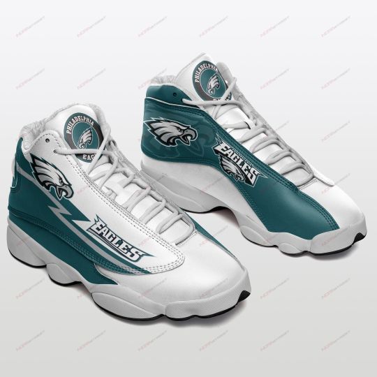 Ideafootwear Philadelphia Eagles AJ13 Sneakers Shoes For Men And Women 4