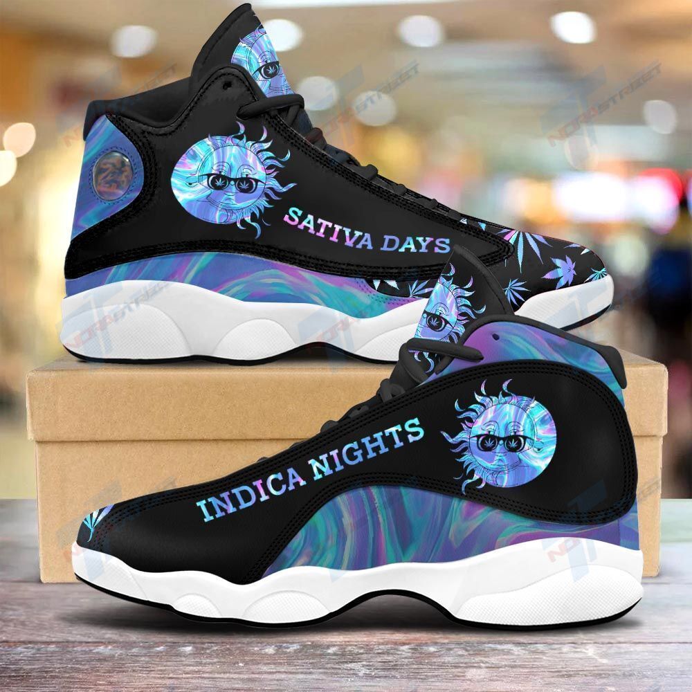 Ideafootwear Sativa Days Indica Nights AJ13 Sneakers Shoes For Men And Women 1