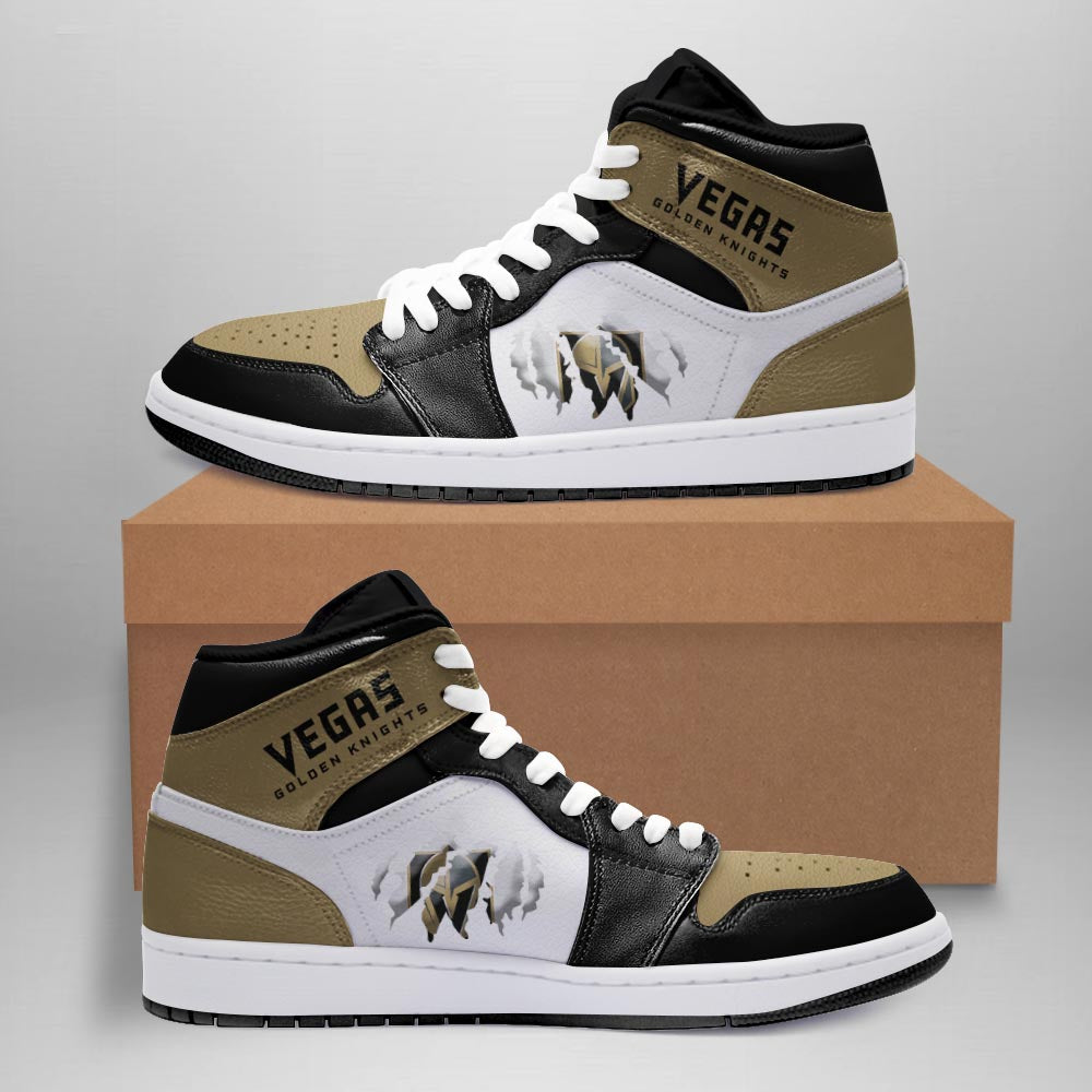 Ideafootwear Vegas Golden Knights AJ1 High Sneakers Shoes For Men And Women 4