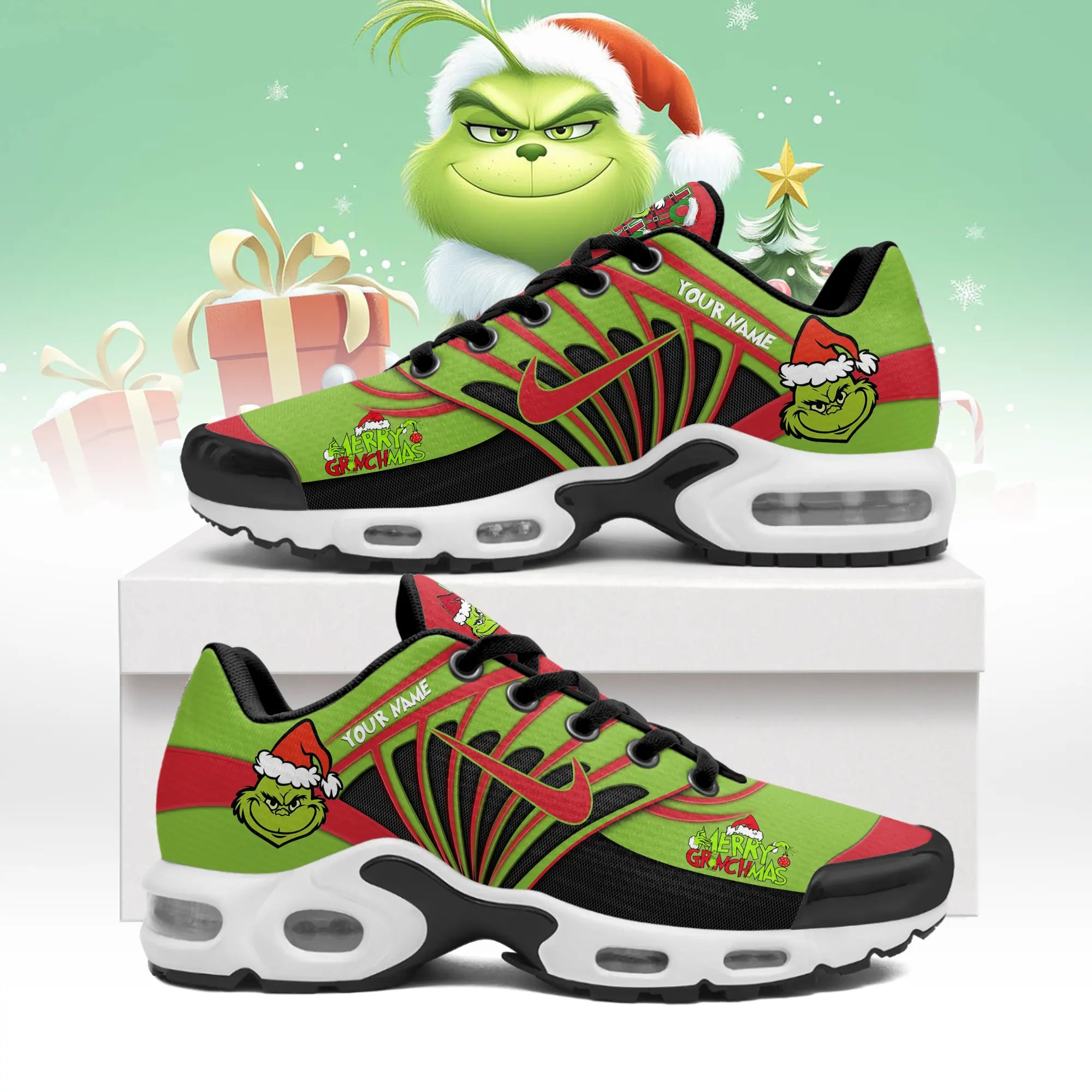 Ideafootwear The Grinch x Christmas TN Shoes Sneakers For Men And Women
