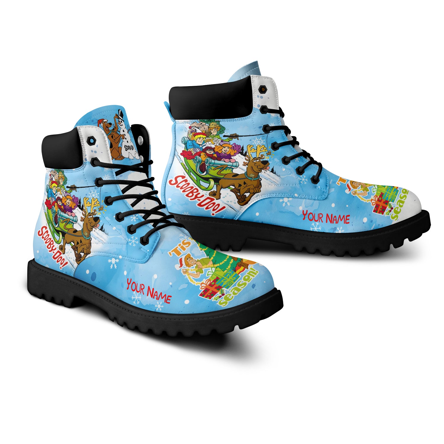 IdeaFootwear Scooby-doo x Christmas Boots Shoes For Men And Women