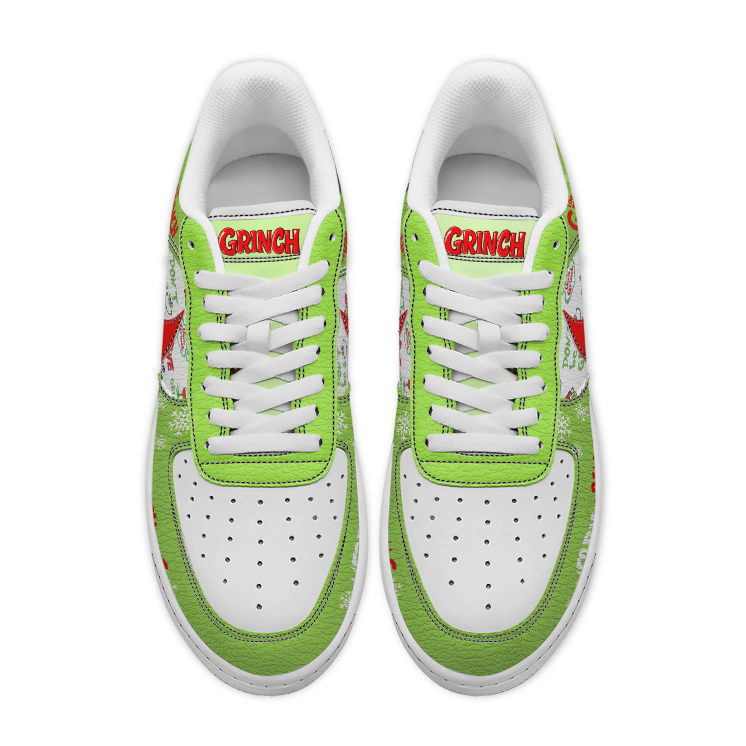 IdeaFootwear The Grinch x Christmas Air Low-Top Sneakers Shoes For Men And Women