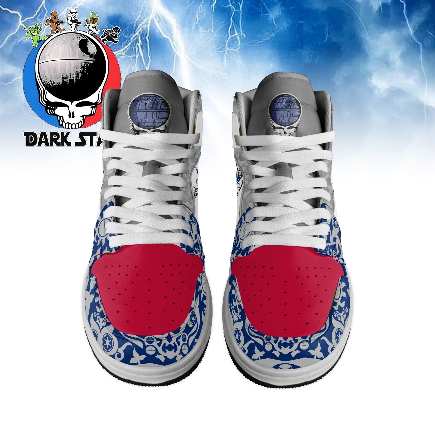 IdeaFootwear Star Wars x Grateful Dead x Christmas AJ1 High Sneakers Shoes For Men And Women