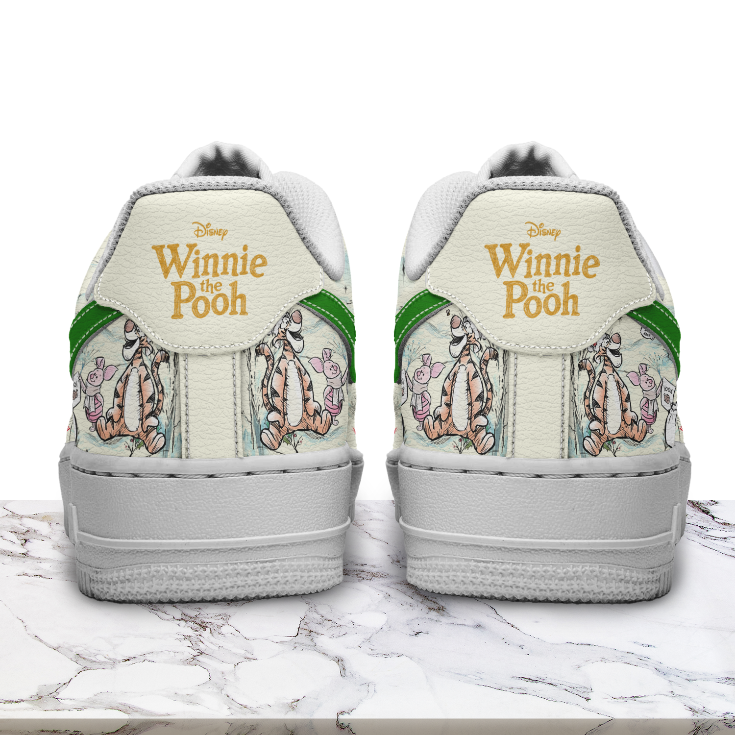 IdeaFootwear Winnie The Pooh x Christmas Air Low-Top Sneakers Shoes For Men And Women