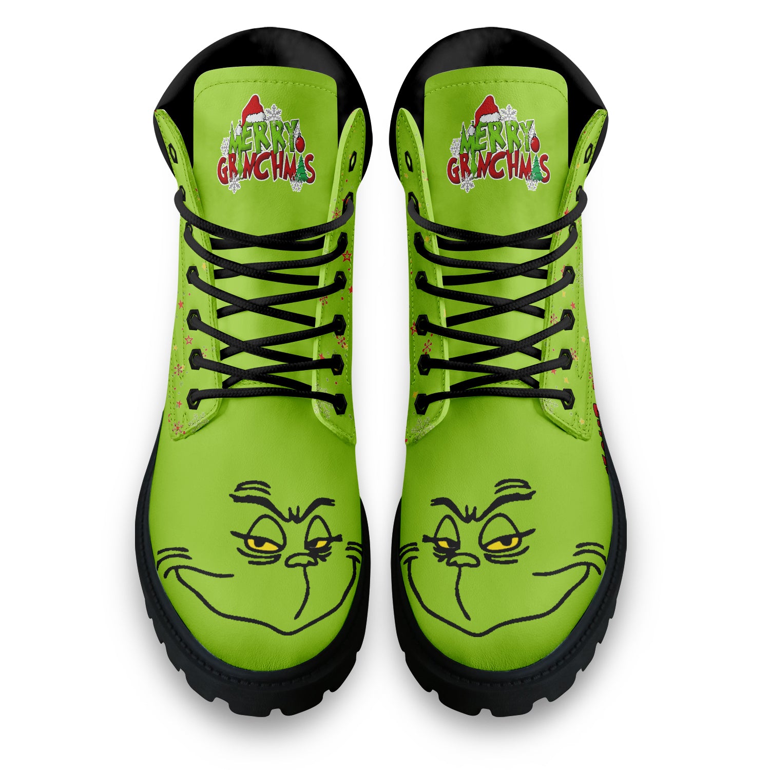 IdeaFootwear The Grinch x Christmas Boots Shoes For Men And Women