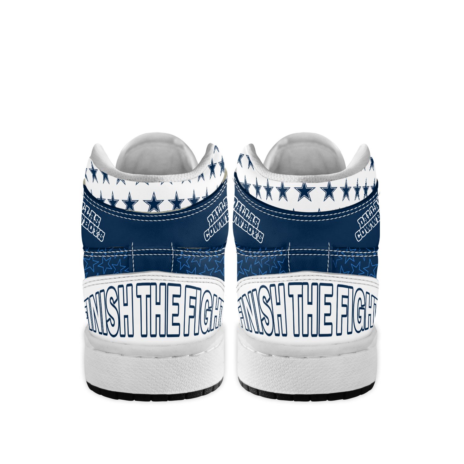 Ideafootwear Dallas Cowboys AJ1 High Sneakers Shoes For Men And Women